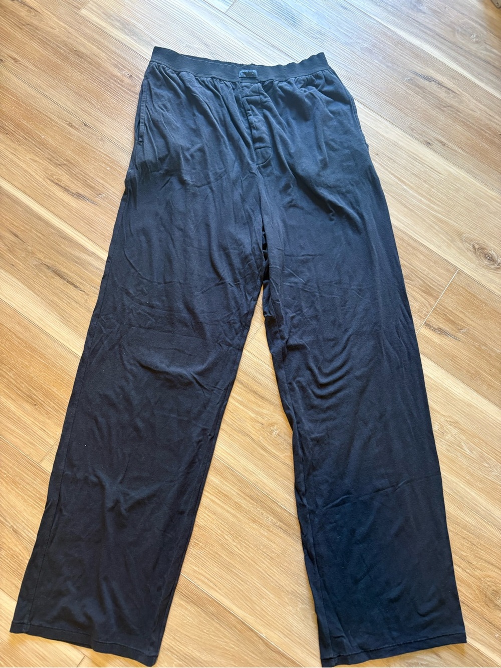 SKIMS Black Unisex Relaxed Lounge Pants Small
